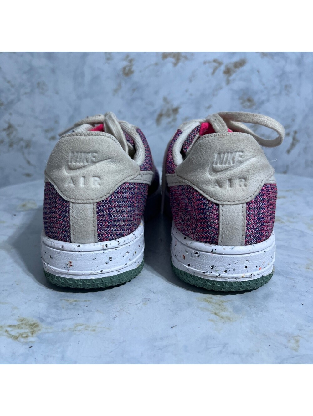 Nike Air Force 1 Crater Flyknit Womens Sz 7.5 Shoes Pink Purple Colorful Sneaker - Picture 5 of 14